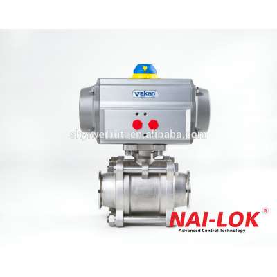 High pressure penumatic ball valve DN50 with actuator