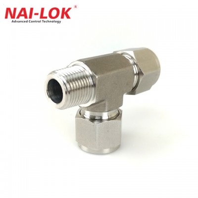 forged steel male branch tee swagedouble ferrule tube fitting