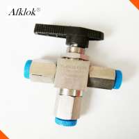 AFK NPT Female 3 Way High Pressure Stainless Steel Ball Valve